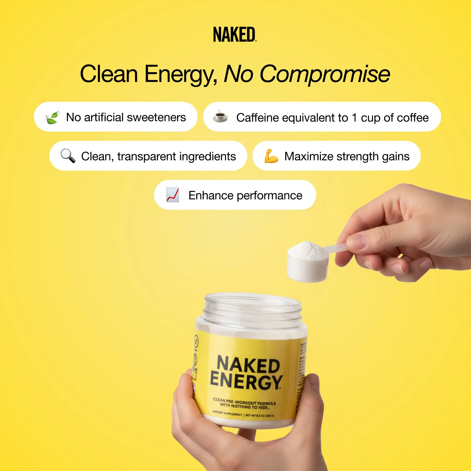 Citrus Pre Workout Supplement | Naked Energy - 30 Servings - Image 6