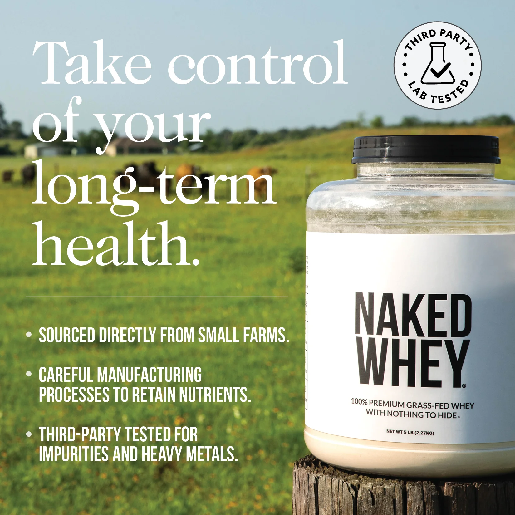 Vanilla Whey Protein Powder 1lb | Naked Vanilla Whey - 1LB - Image 6